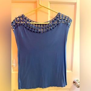 Ladies cute top with cut out neckline
